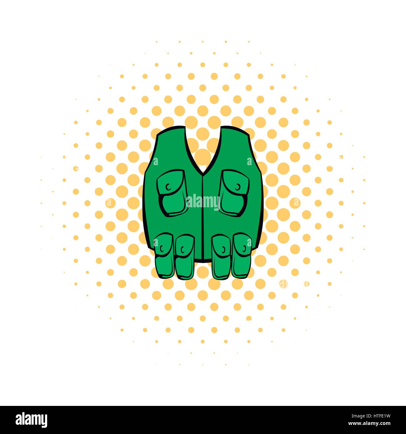 Hunter vest icon, comics style Stock Vector Image & Art - Alamy