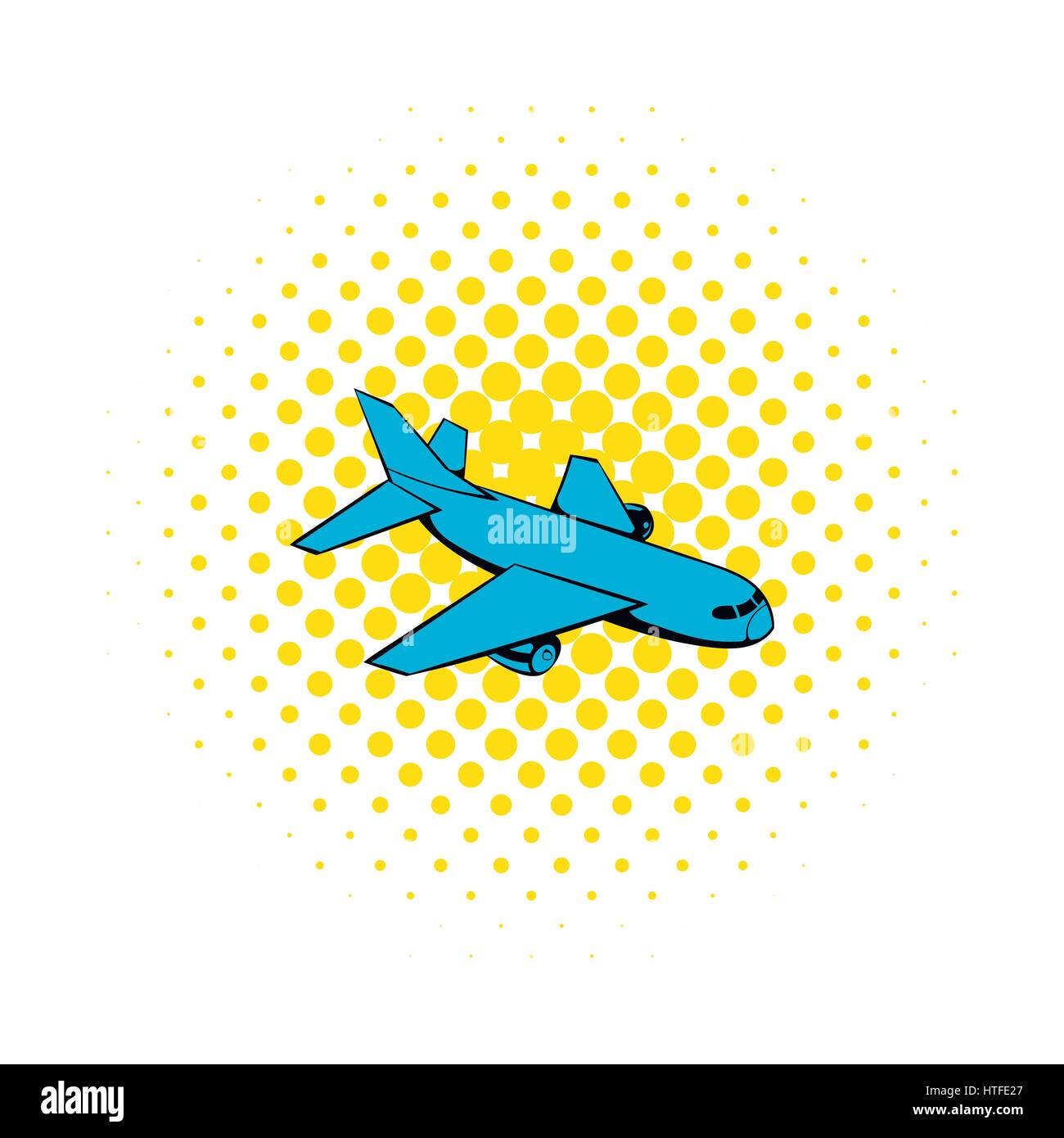 Passenger airplane icon, comics style Stock Vector Image & Art - Alamy