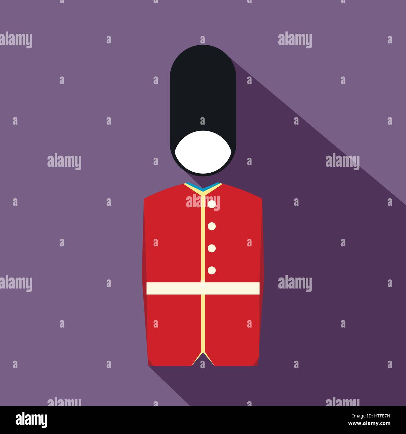 A Royal Guard icon, flat style Stock Vector