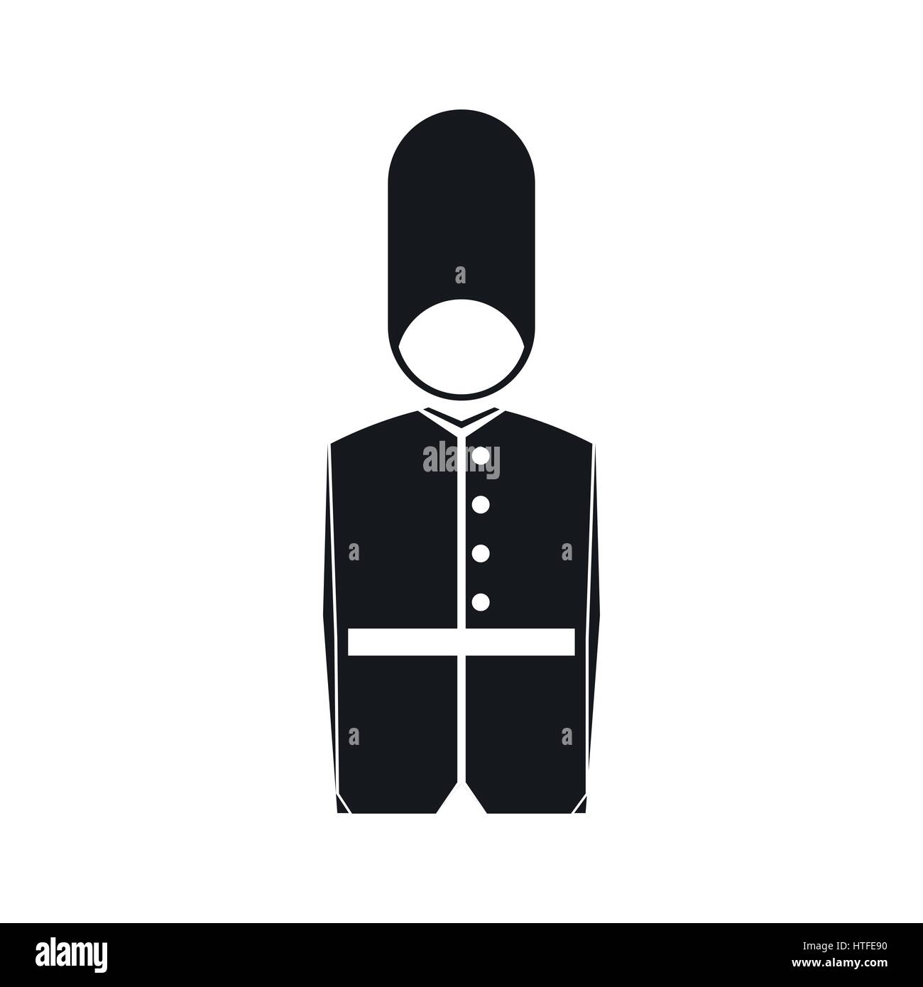 A Royal Guard icon, simple style  Stock Vector