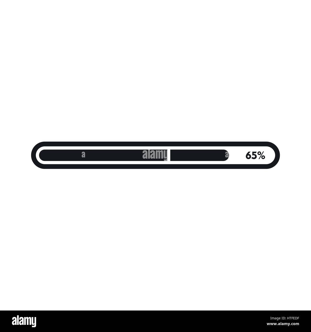 Progress loading bar icon, simple style Stock Vector Image & Art - Alamy