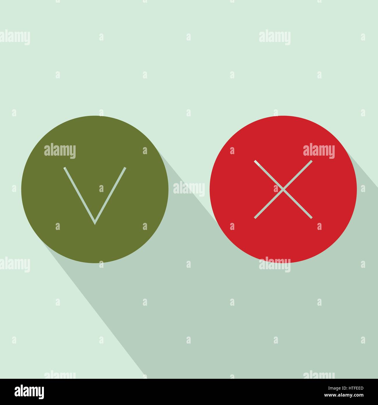 Yes No check marks icon, flat style Stock Vector Image & Art - Alamy
