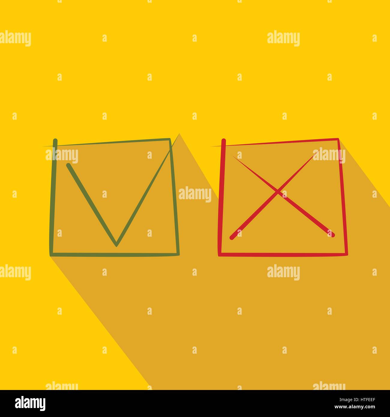 Yes No check marks icon, flat style Stock Vector Image & Art - Alamy