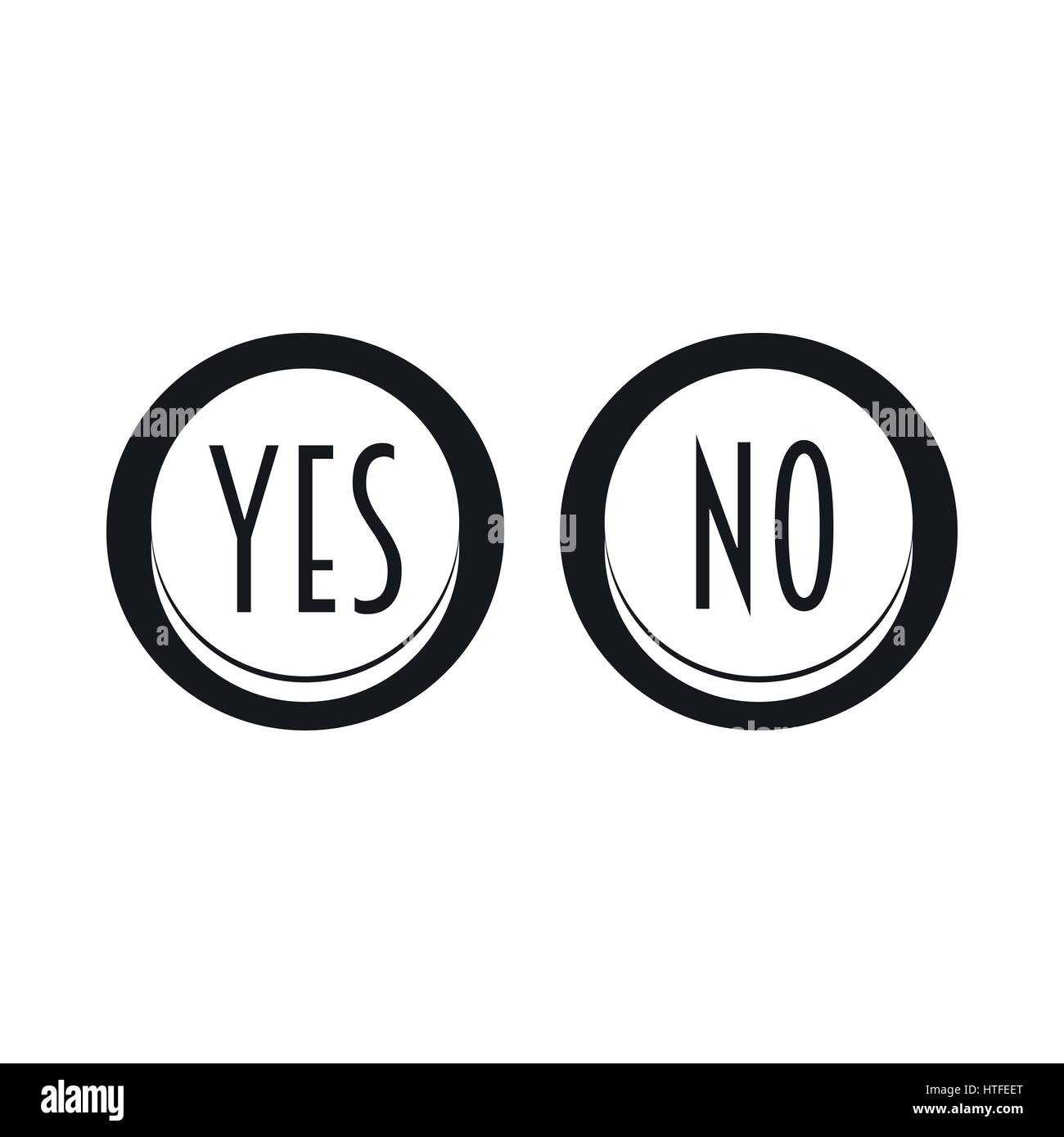 Yes and No button icon, simple style Stock Vector Image & Art - Alamy