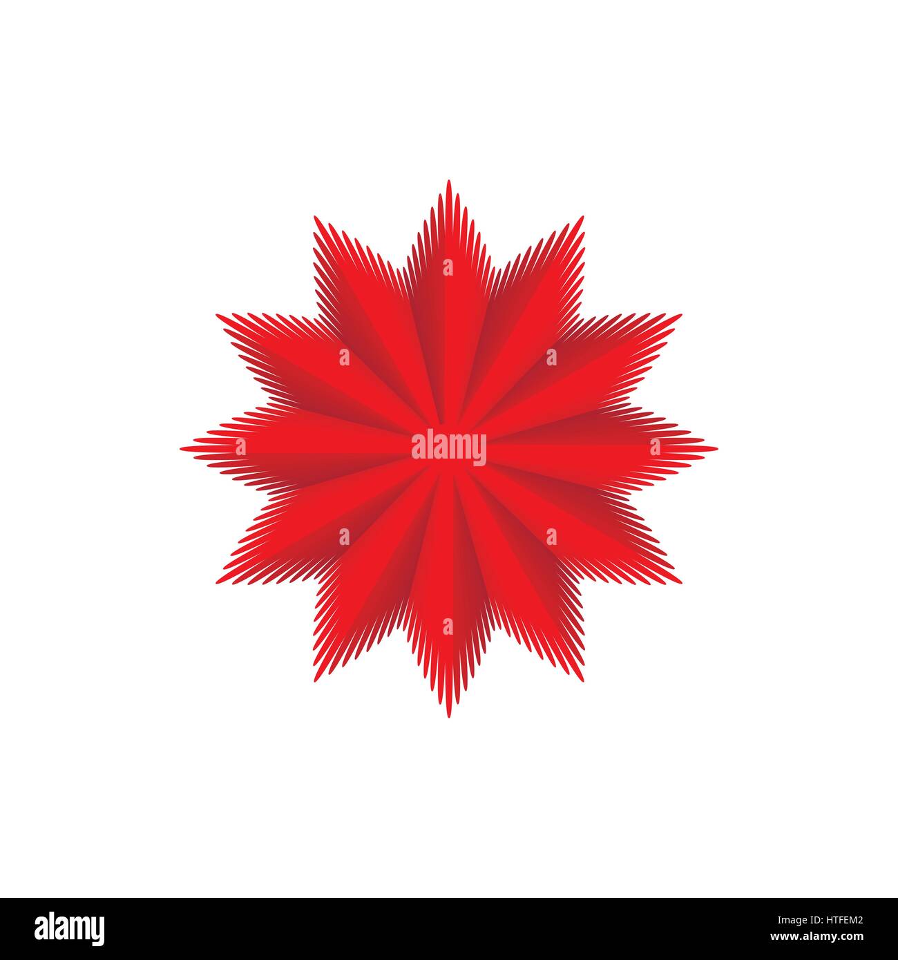 Red star icon, cartoon style Stock Vector
