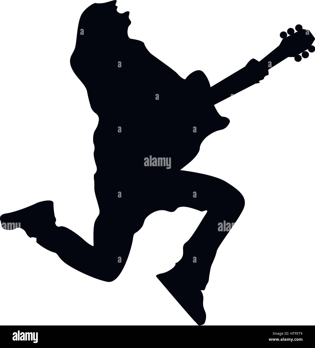 Guitarist silhouette black Stock Vector Image & Art - Alamy