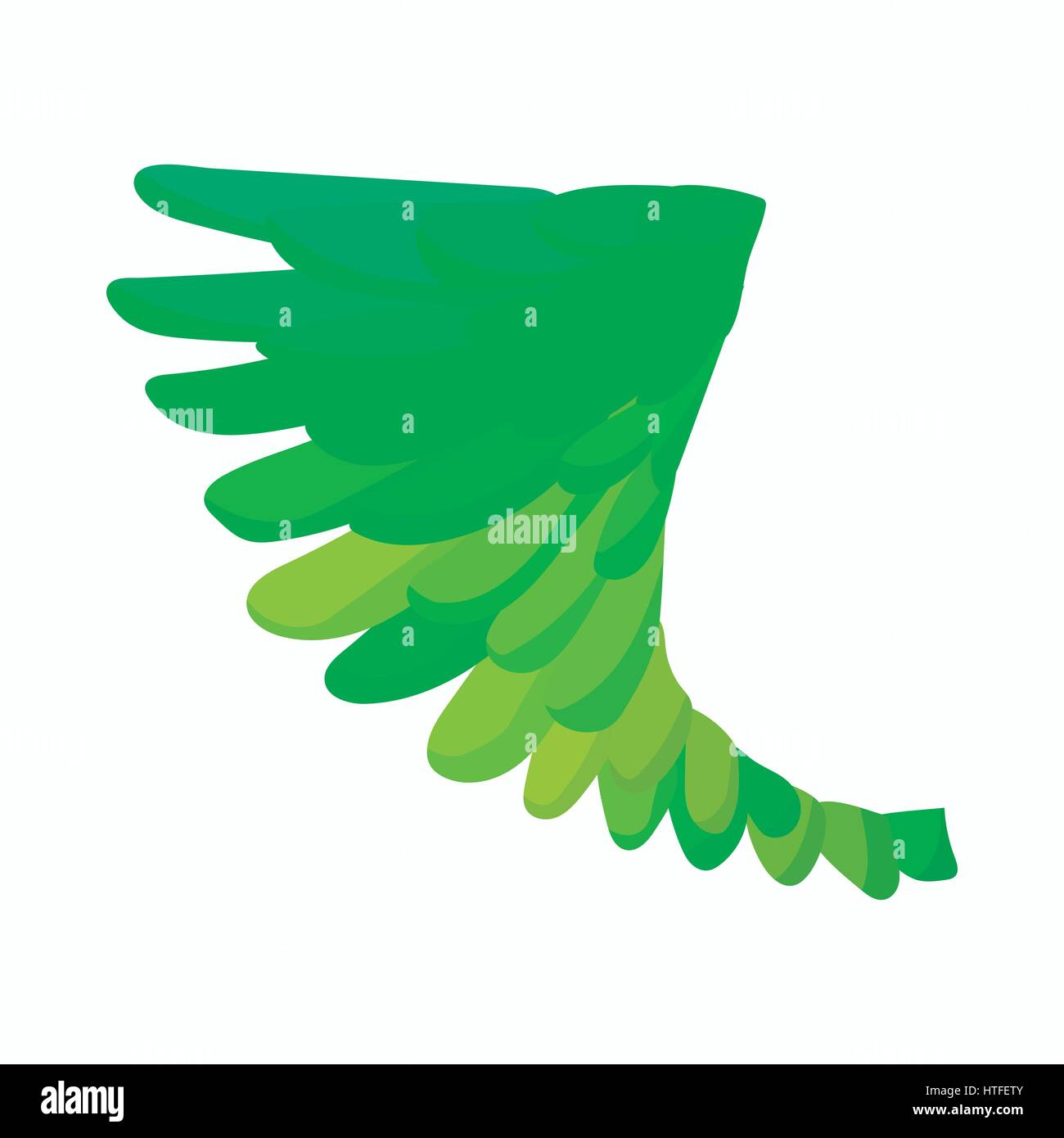 Green bird wing icon, cartoon style Stock Vector Image & Art - Alamy