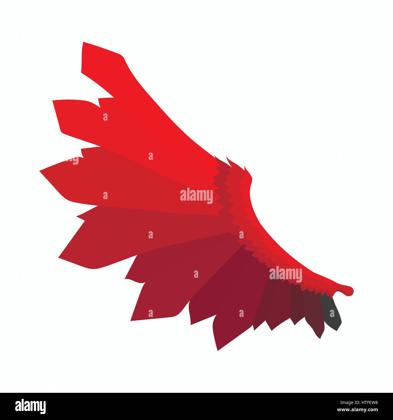 Red wing of devil icon, cartoon style Stock Vector Image & Art - Alamy