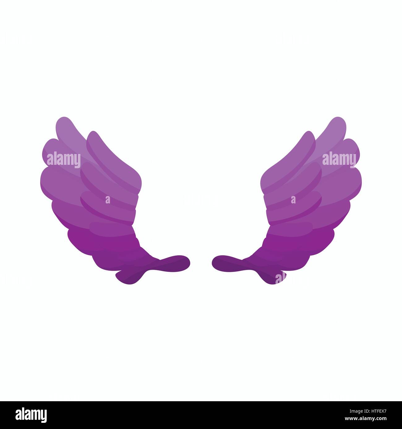 Pair of violet wings icon, cartoon style Stock Vector Image & Art Alamy