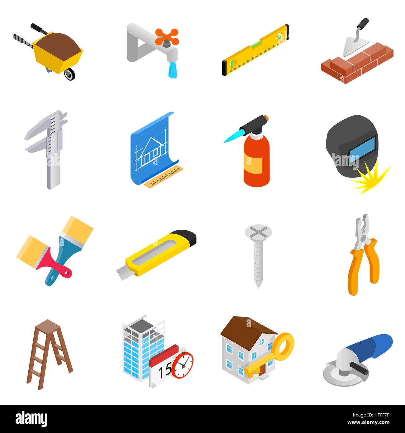 Repair and construction working tools icons set Stock Vector Image ...