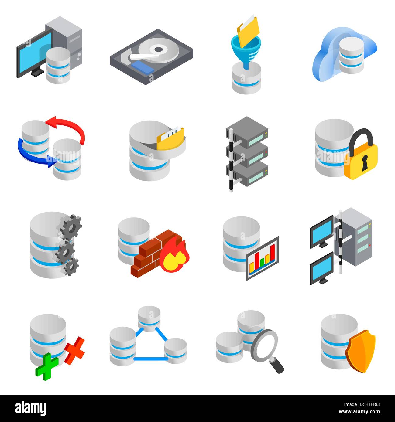 Database icons set Stock Vector Image & Art - Alamy
