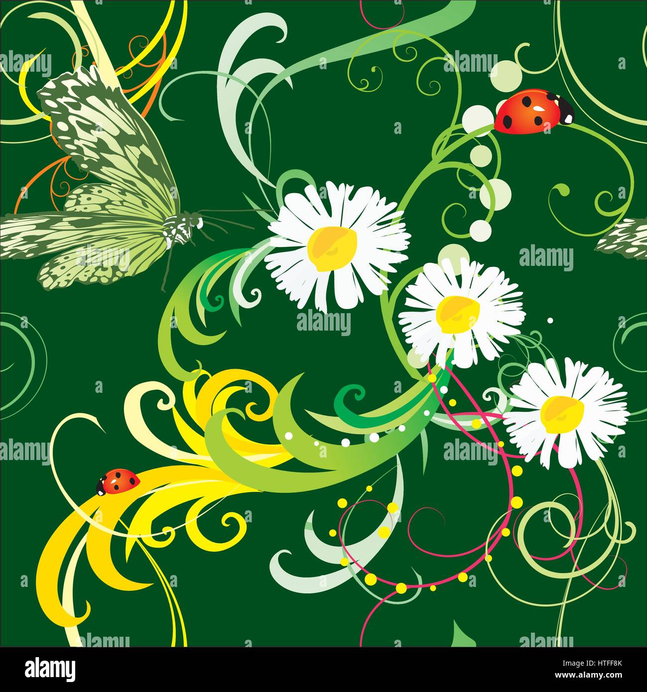 vector green seamless nature texture Stock Vector Image & Art - Alamy