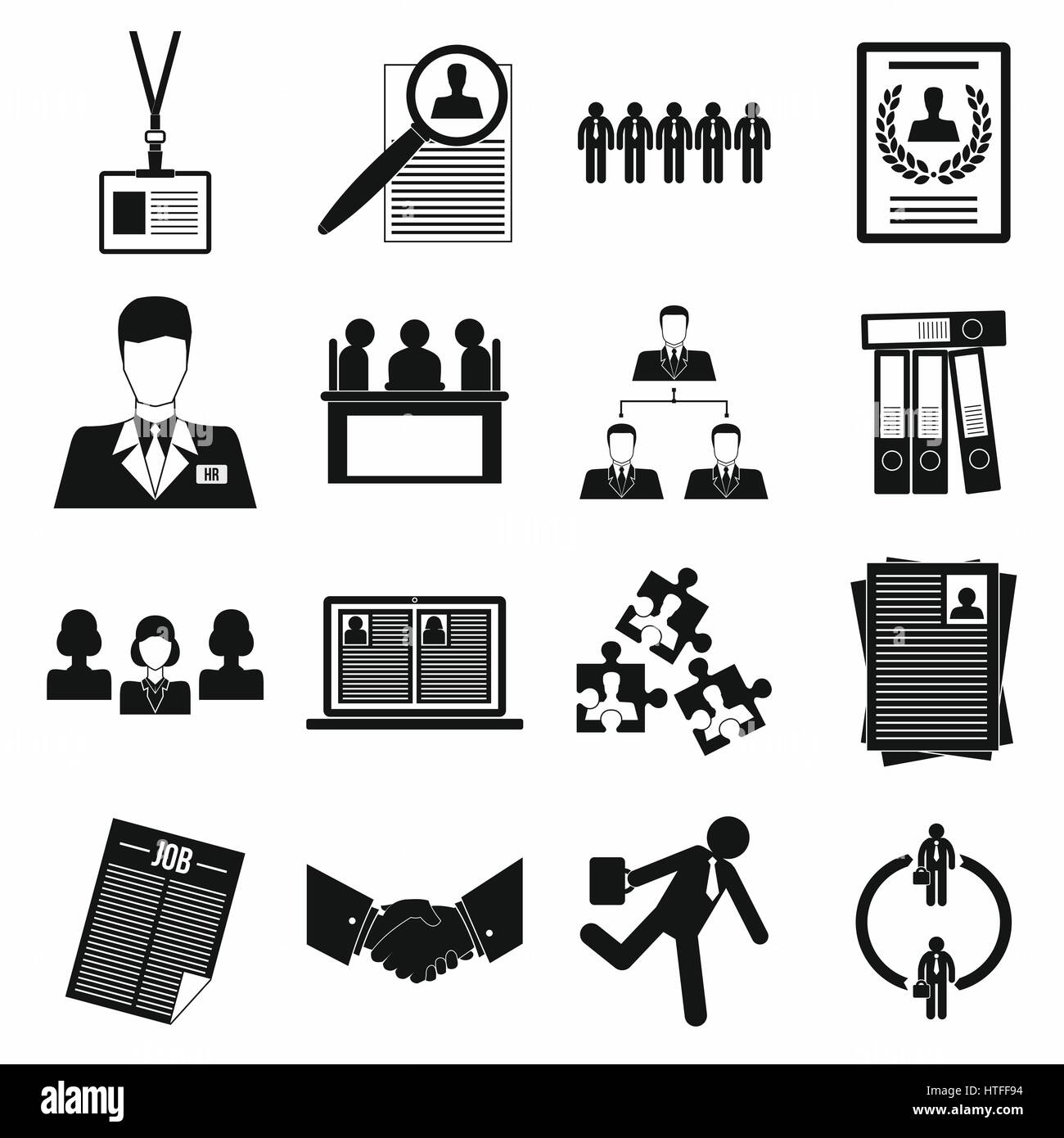 Office teamwork icons set, simple style Stock Vector Image & Art - Alamy