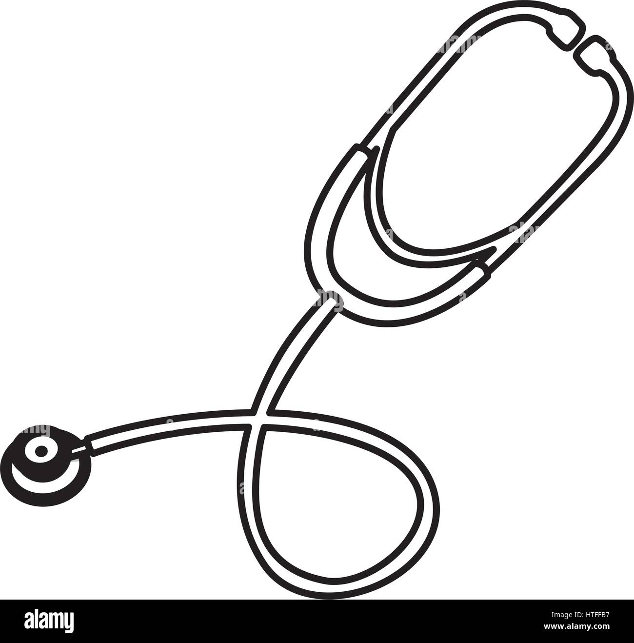figure stethoscope treatment icon Stock Vector Image & Art - Alamy