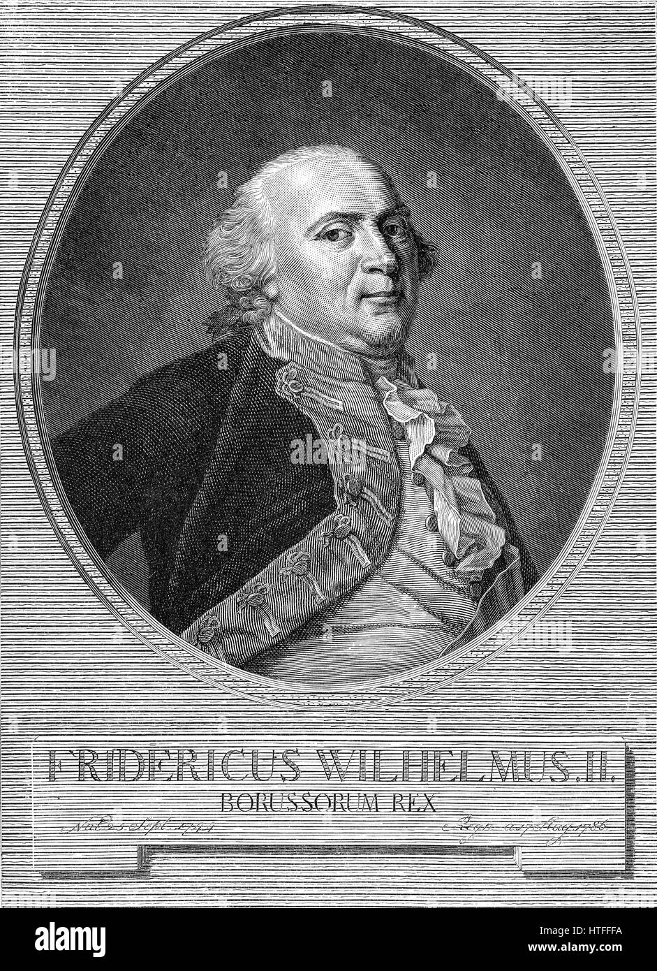 Frederick William II, Friedrich Wilhelm II., 1744-1797, King of Prussia Stock Photo