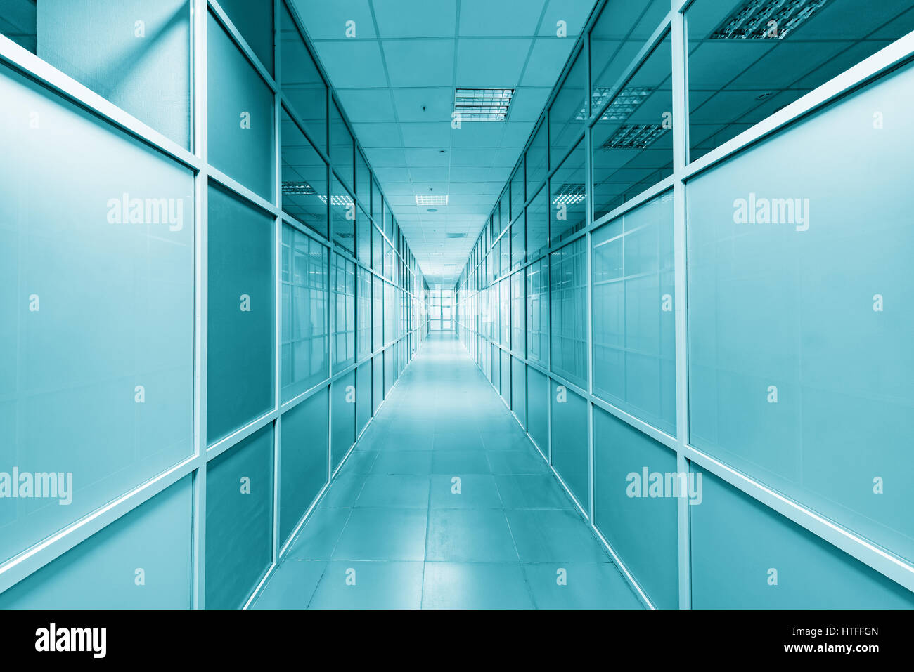 View of the corridor inside the office building Stock Photo - Alamy