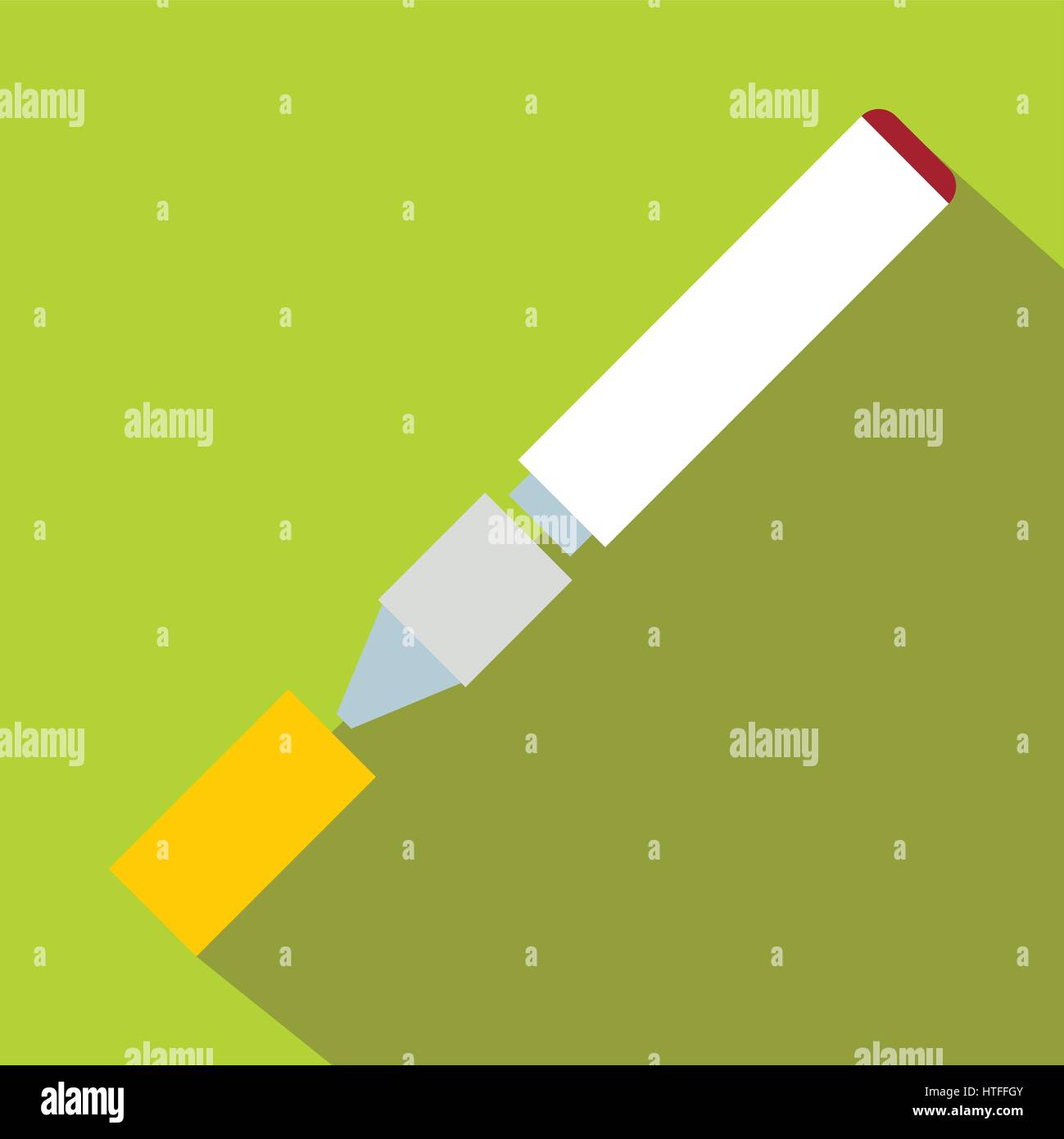 Electronic cigarette icon, flat style  Stock Vector