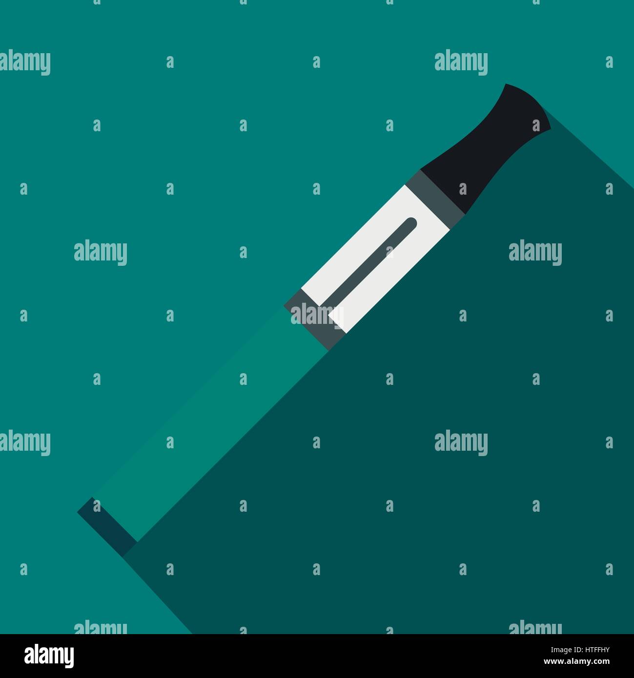 Electronic cigarette icon, flat style  Stock Vector