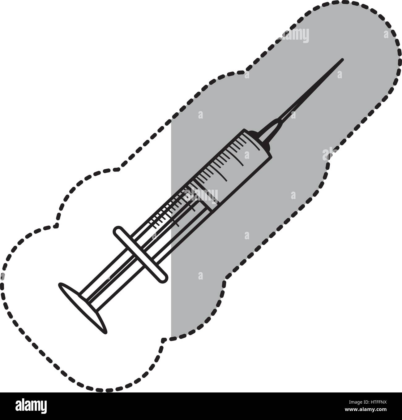 contour syringe with blood icon Stock Vector Image & Art - Alamy