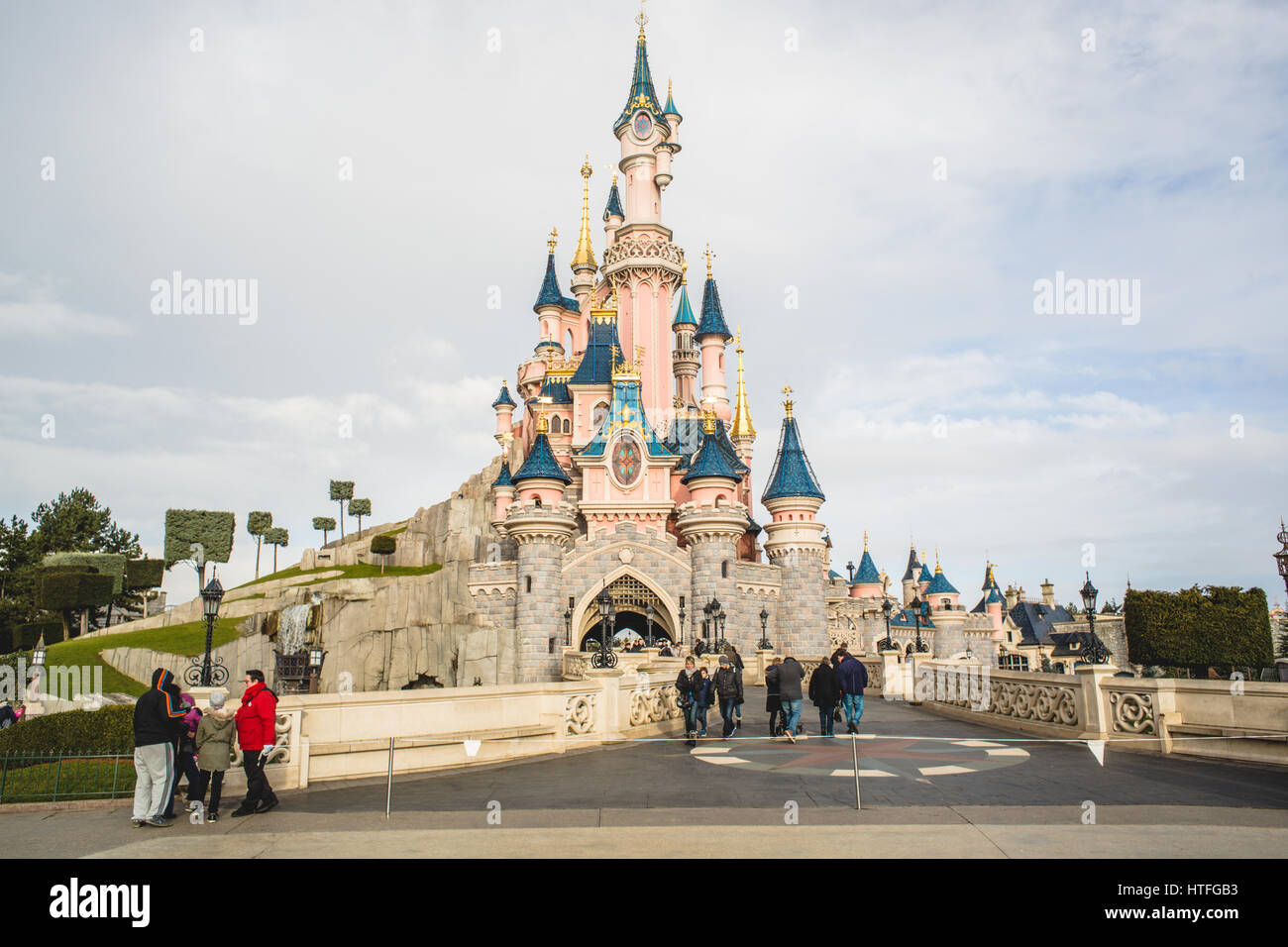 Disney Paris Castle in France Stock Photo