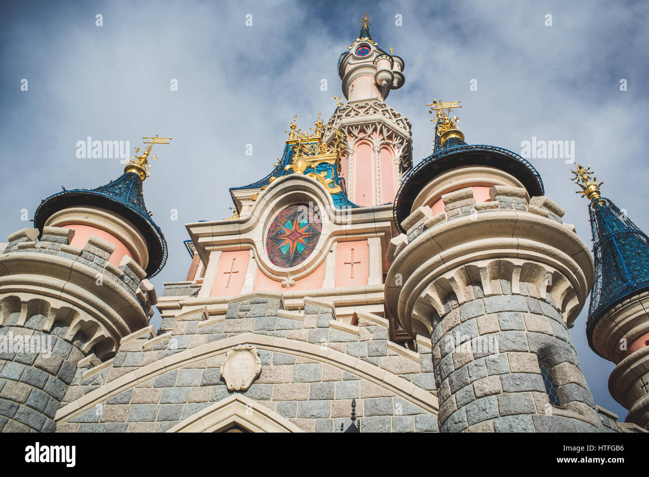 Disney Paris Castle in France Stock Photo