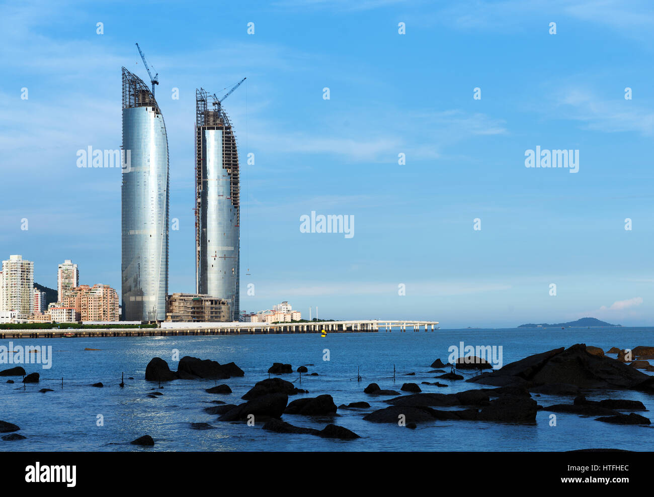 Gulangyu Island, Xiamen, Fujian, China Beach Night Stock Photo