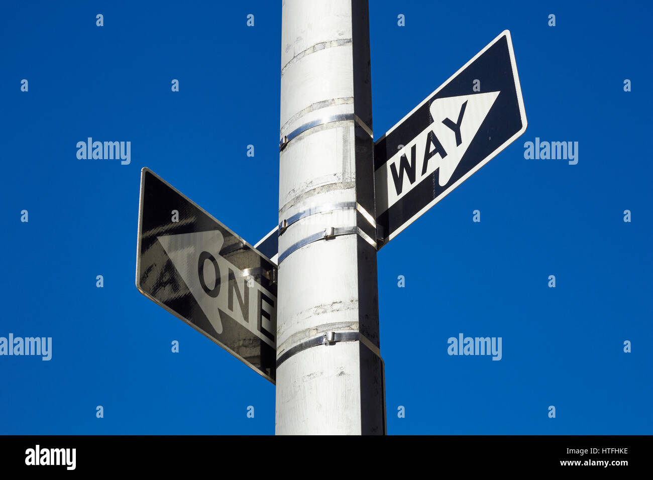 One way street signs hi res stock photography and images alamy