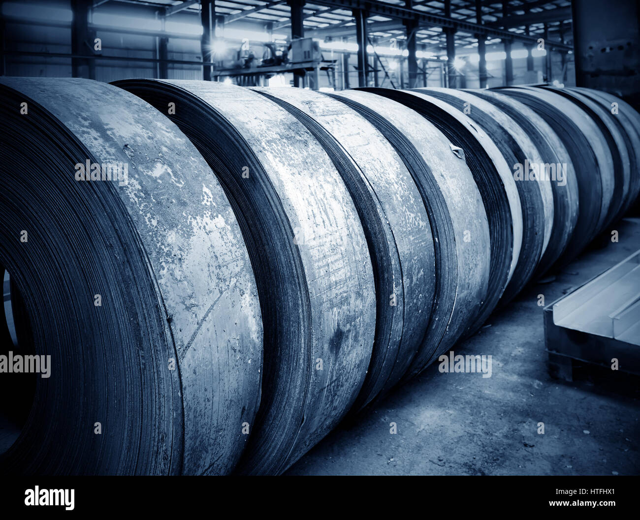 The production of zinccoated steel mill Stock Photo Alamy