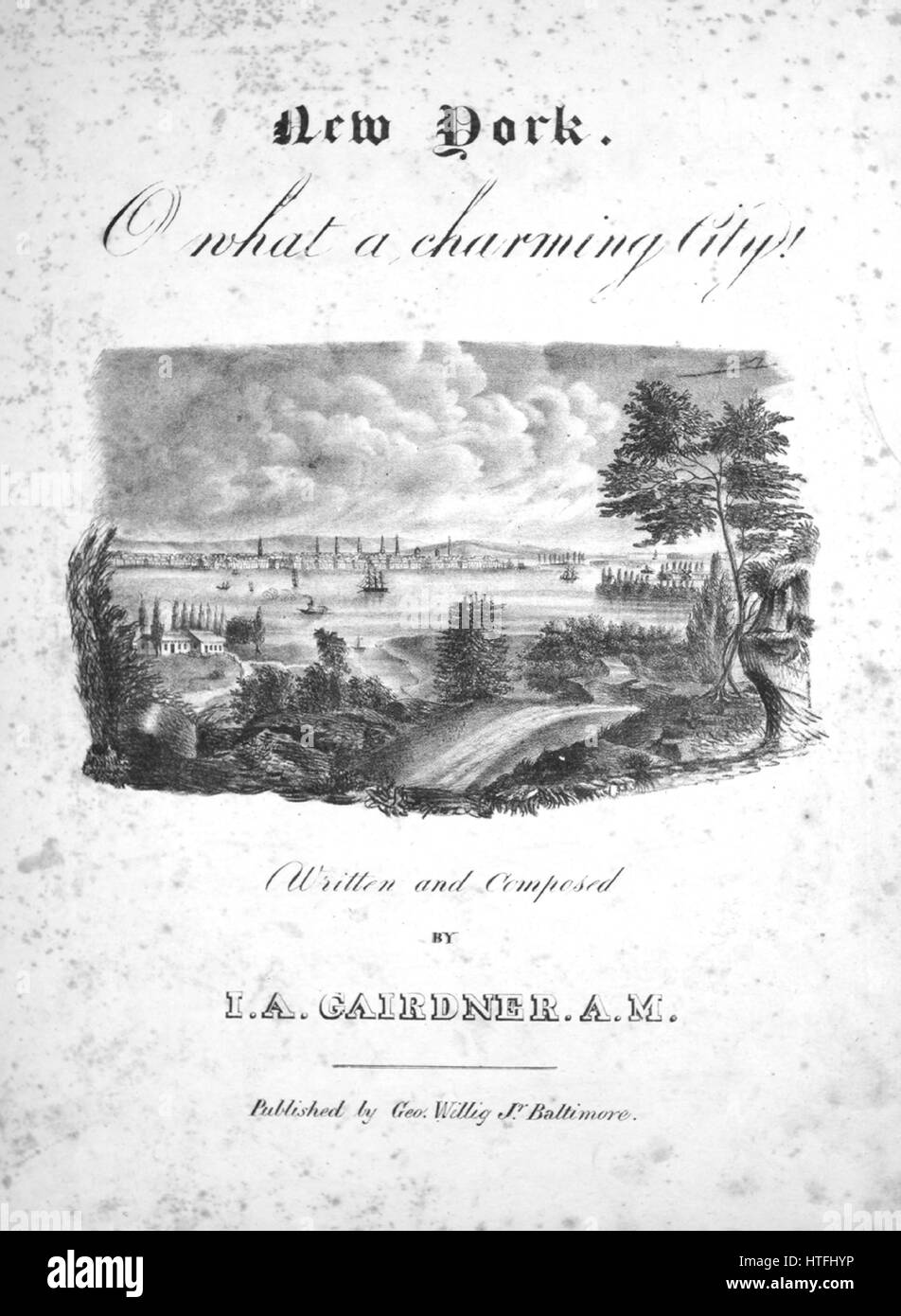 Sheet music cover image of the song 'New York O What a Charming City
