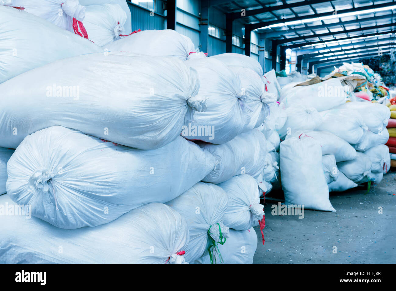 A large number of bags in the warehouse Stock Photo Alamy