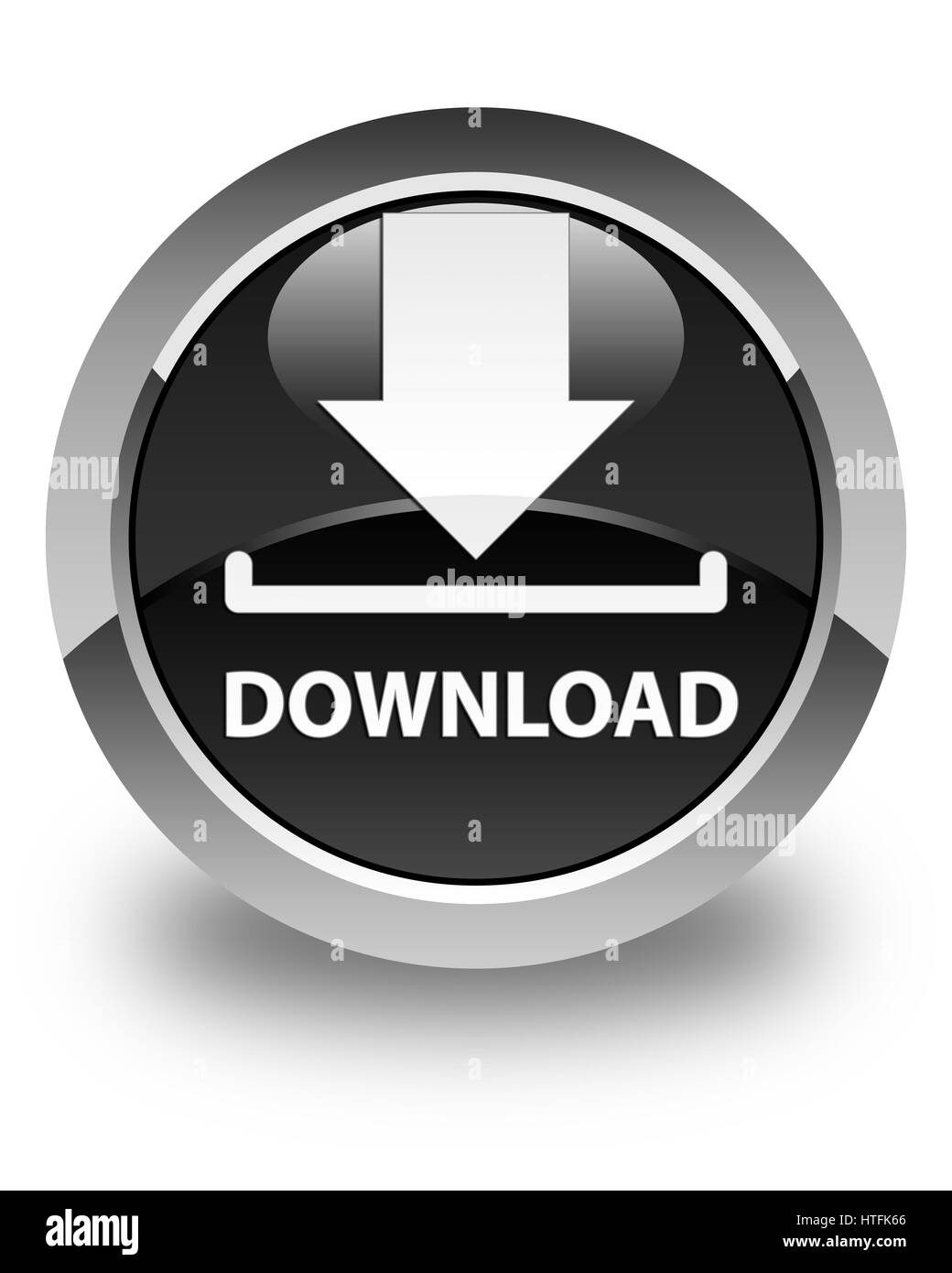 Download isolated on glossy black round button abstract illustration ...