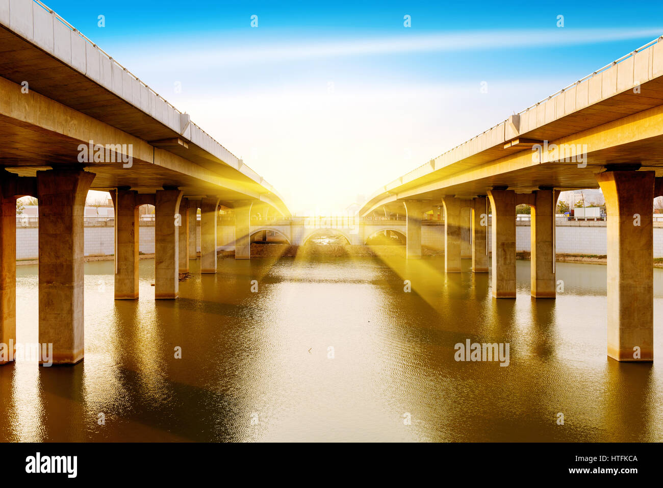 Lower Picture Bridge Low angle shot of the bridge Stock Photo - Alamy