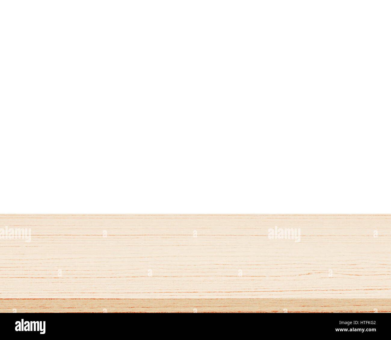 Empty wood table top isolated for product display montages Stock Photo