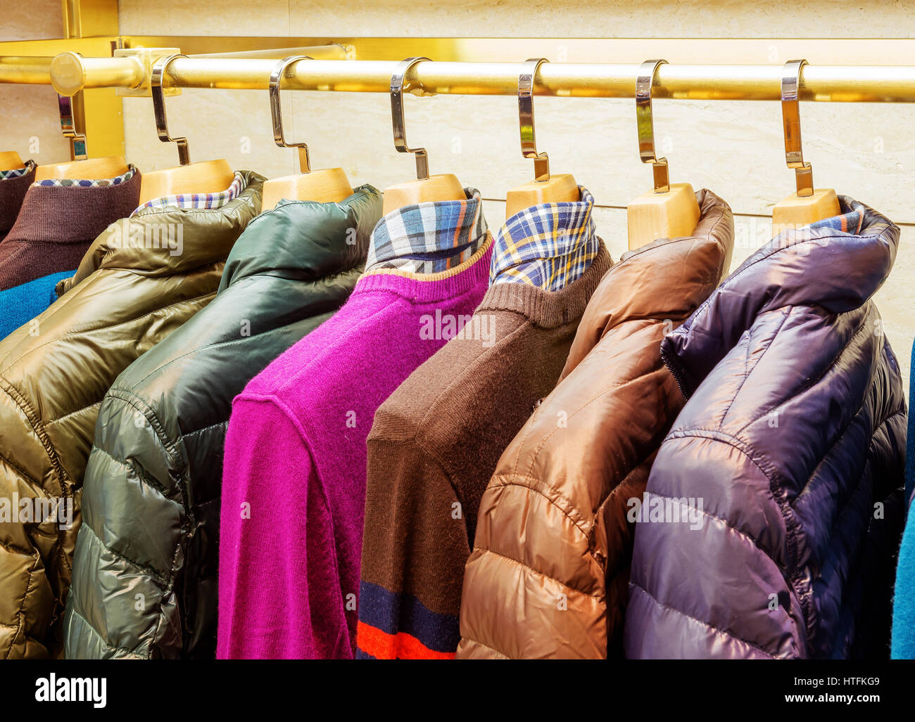 Clothes closet, fashion and cotton knit Stock Photo Alamy
