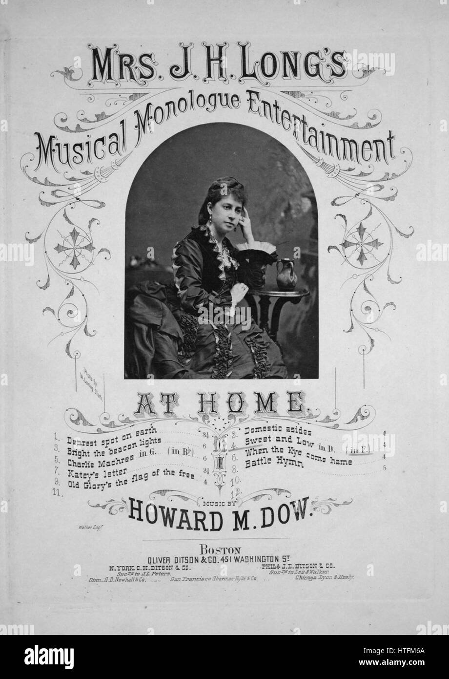 Sheet music cover image of the song 'Mrs JH Long's Musical Monologue