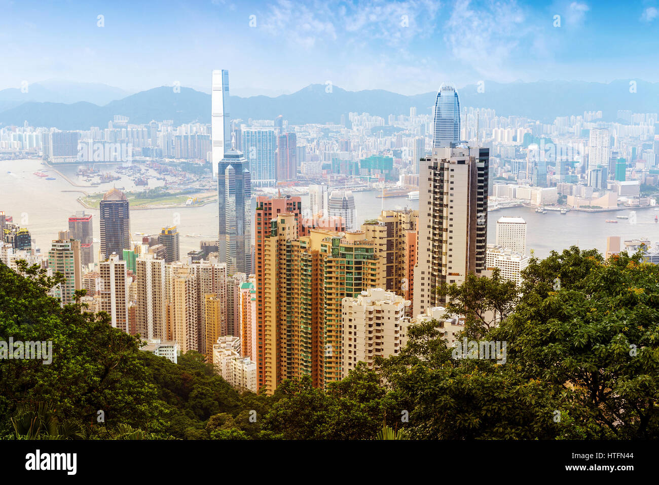 Aerial view of skyscrapers in Hong Kong Stock Photo - Alamy