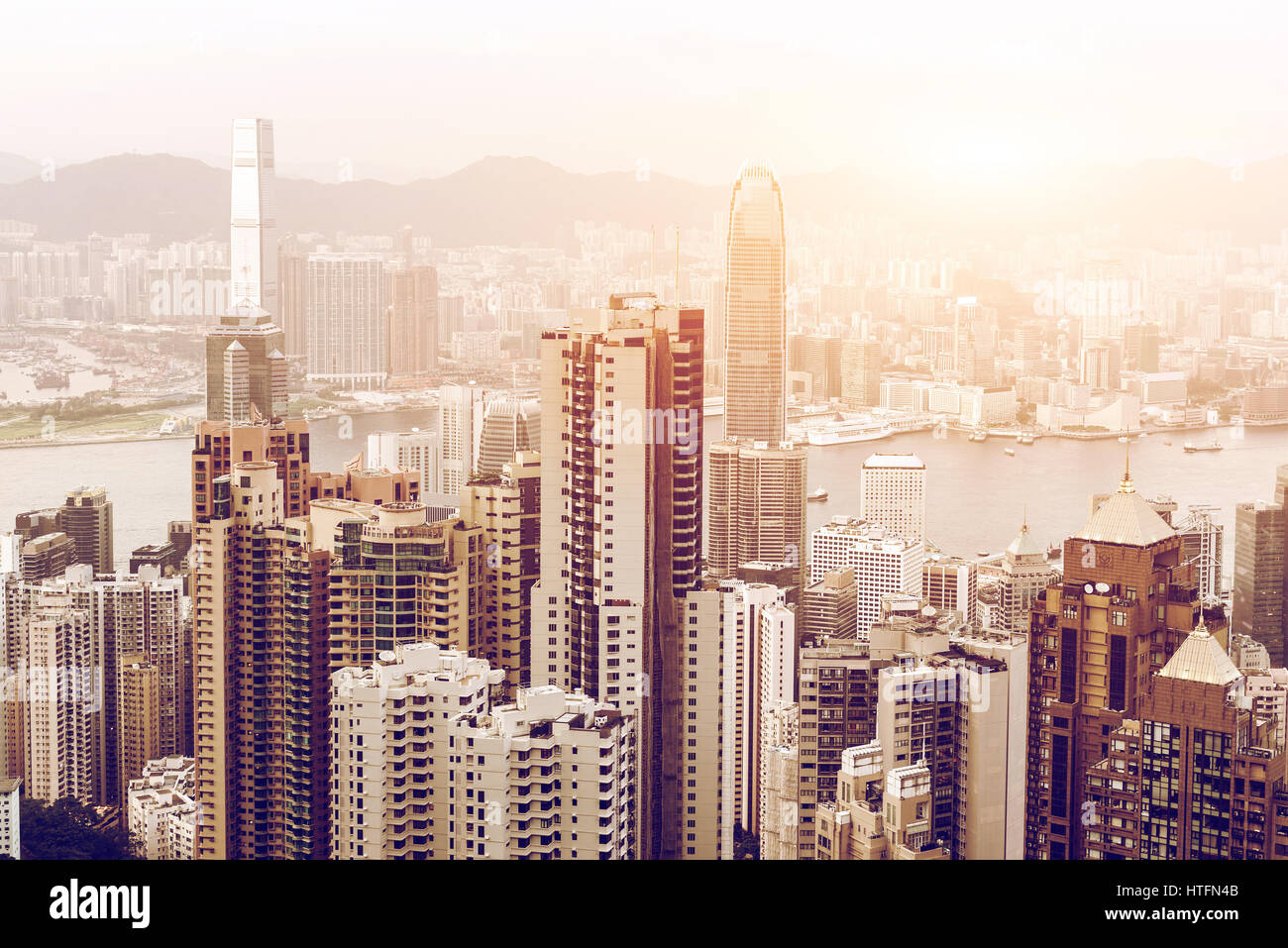 Aerial view of skyscrapers in Hong Kong Stock Photo - Alamy