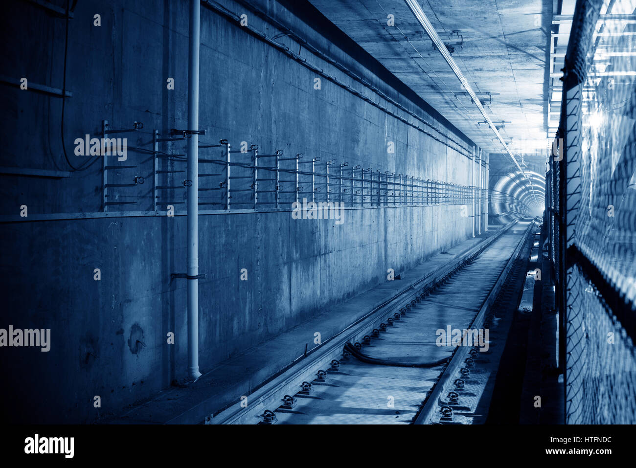 Deep metro tunnel under construction Stock Photo Alamy