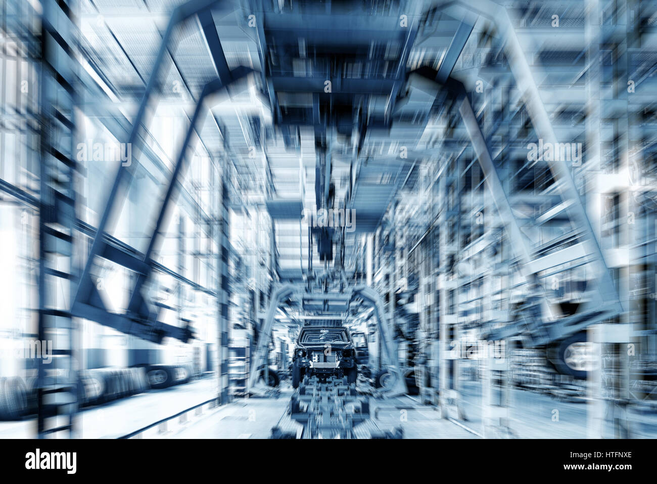 Factory floor, pickup truck production lines Stock Photo - Alamy
