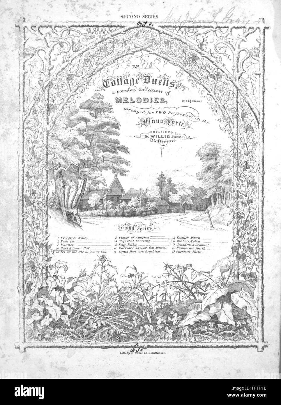 Sheet music cover image of the song 'Second Series Cottage Duetts, a