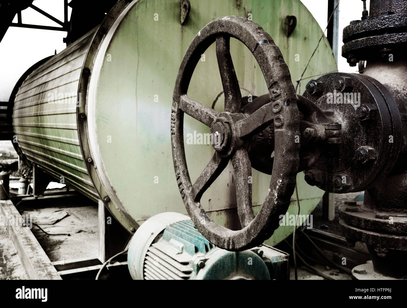 Place in a large industrial boilers outdoors Stock Photo Alamy