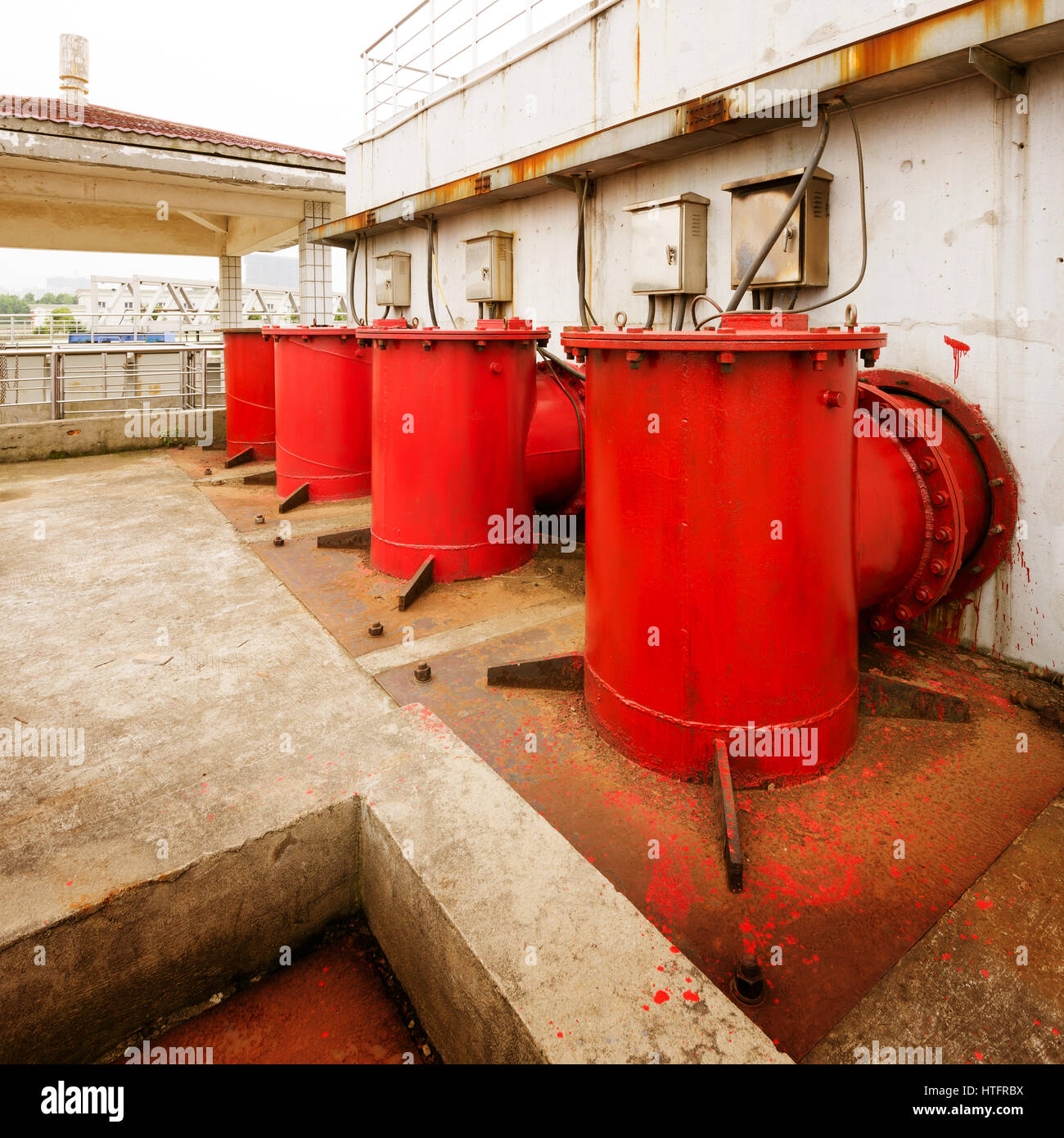 Modern urban wastewater treatment plant Stock Photo - Alamy