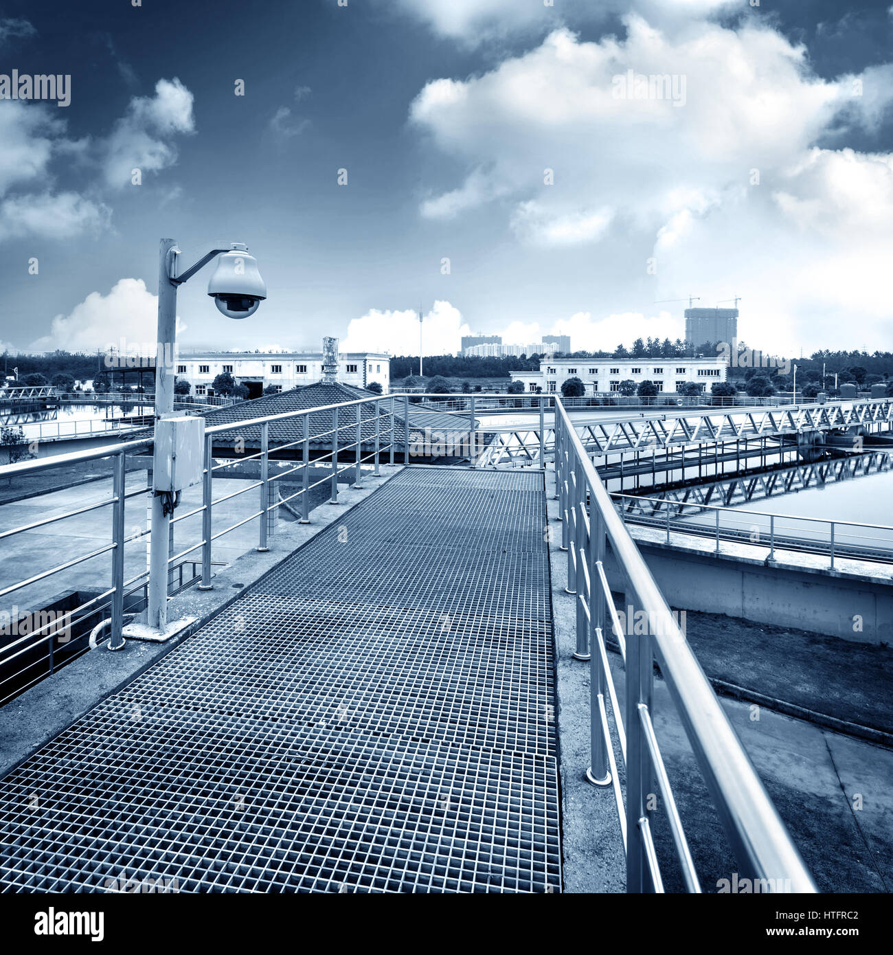Modern urban wastewater treatment plant Stock Photo - Alamy