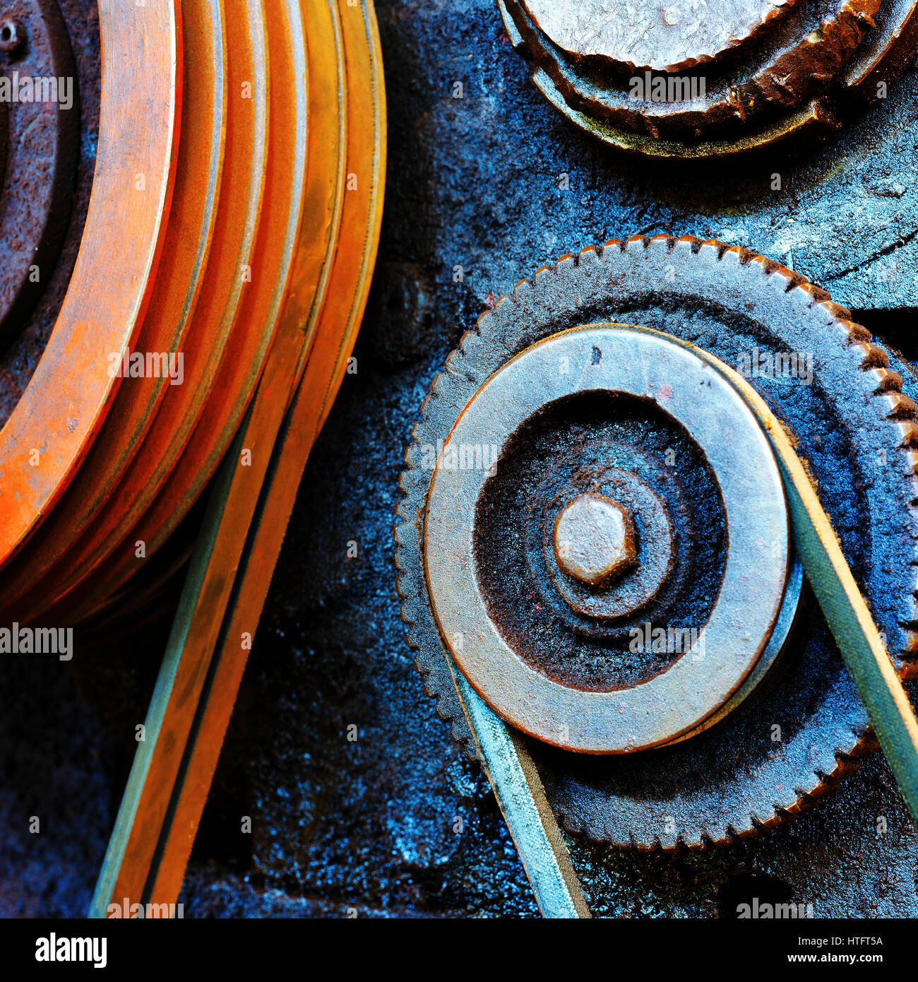 Gears and gear used machines Stock Photo Alamy
