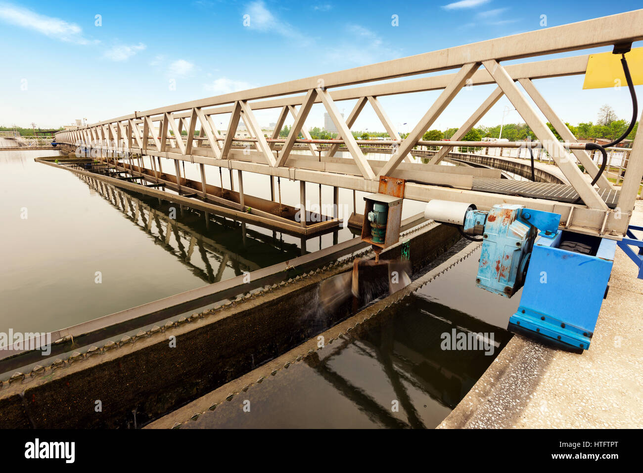 Modern urban wastewater treatment plant Stock Photo - Alamy