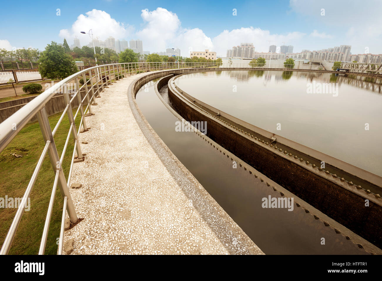 Modern urban wastewater treatment plant Stock Photo - Alamy