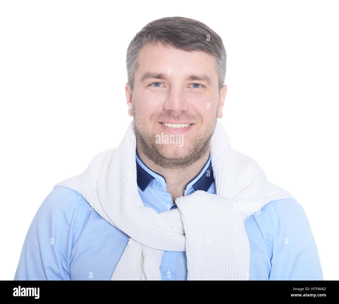 Portrait of a handsome young man on a white background Stock Photo - Alamy