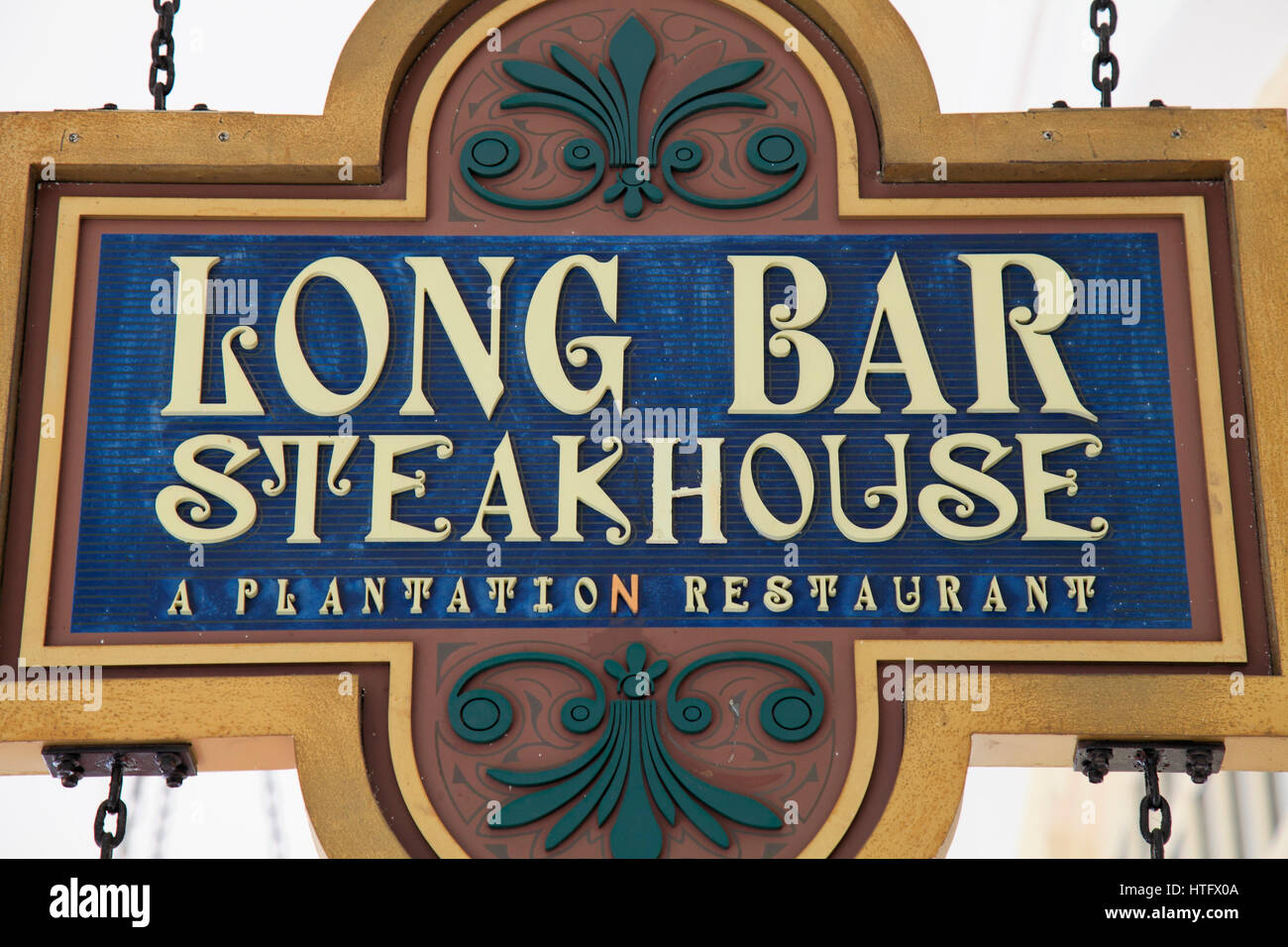 Singapore, Raffles Hotel, Long Bar Steakhouse, sign, Stock Photo