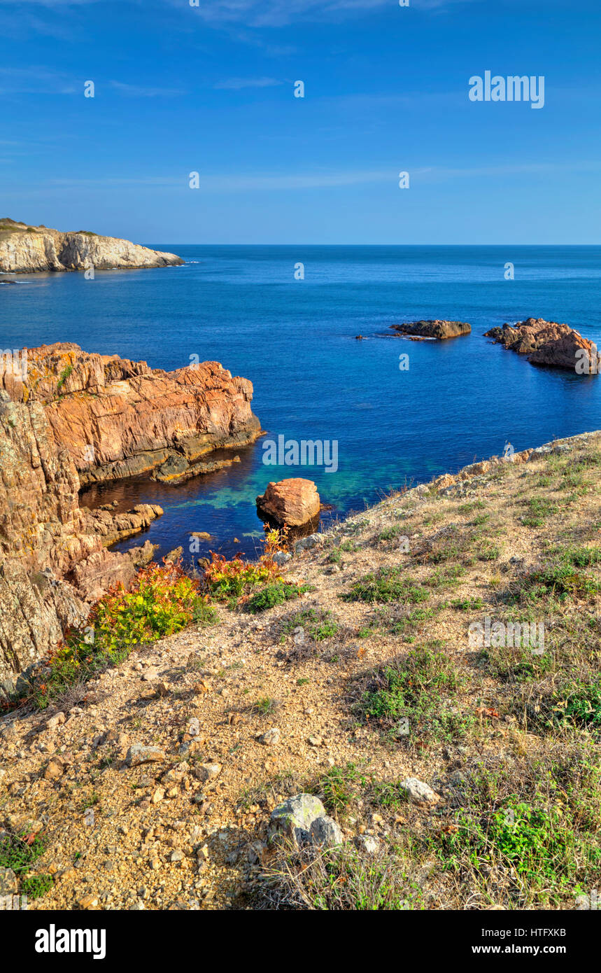 Beautiful landscape on rocky shore Stock Photo - Alamy