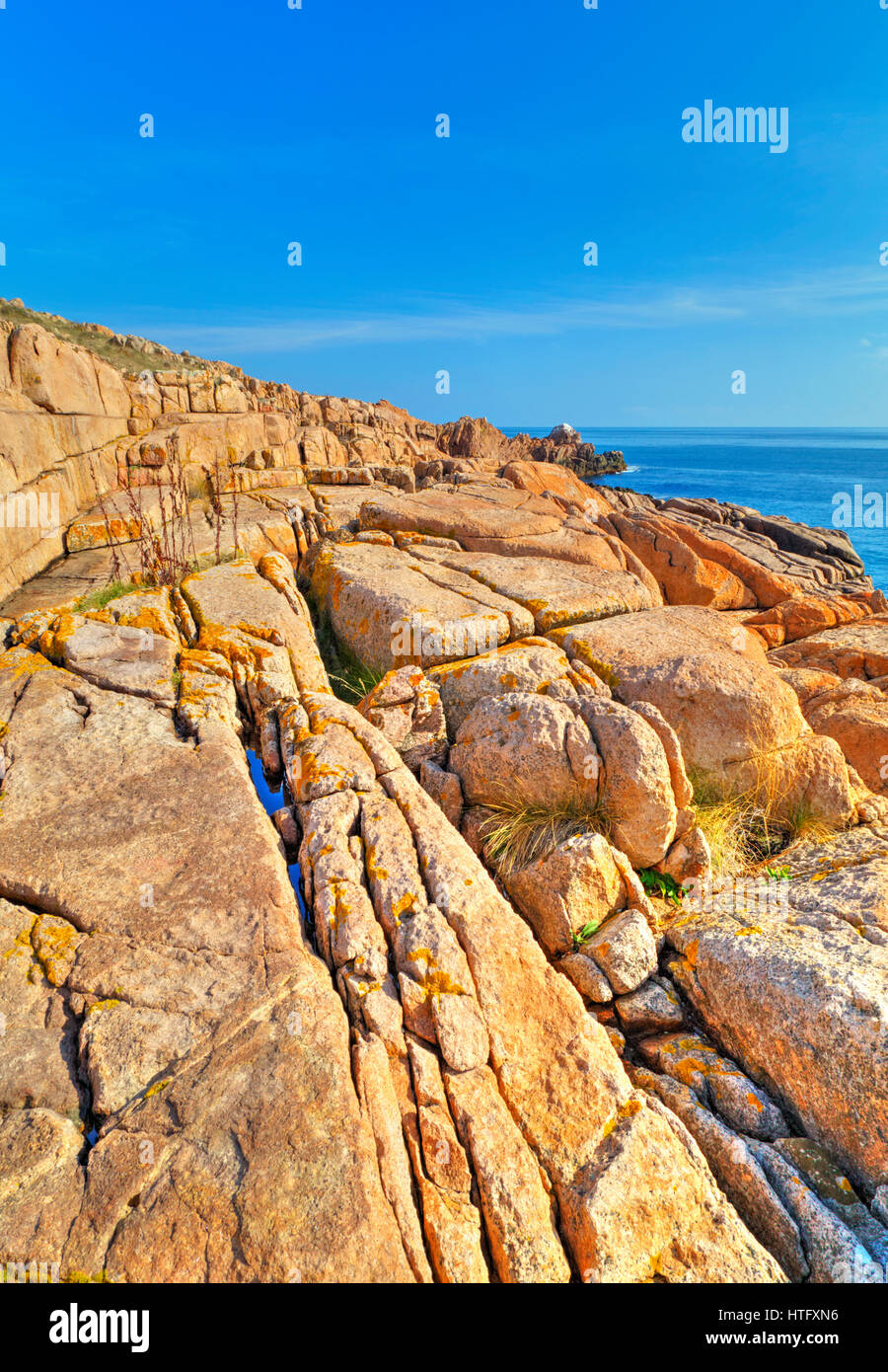 Beautiful landscape on rocky shore Stock Photo - Alamy